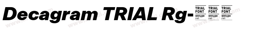 Decagram TRIAL Rg字体转换